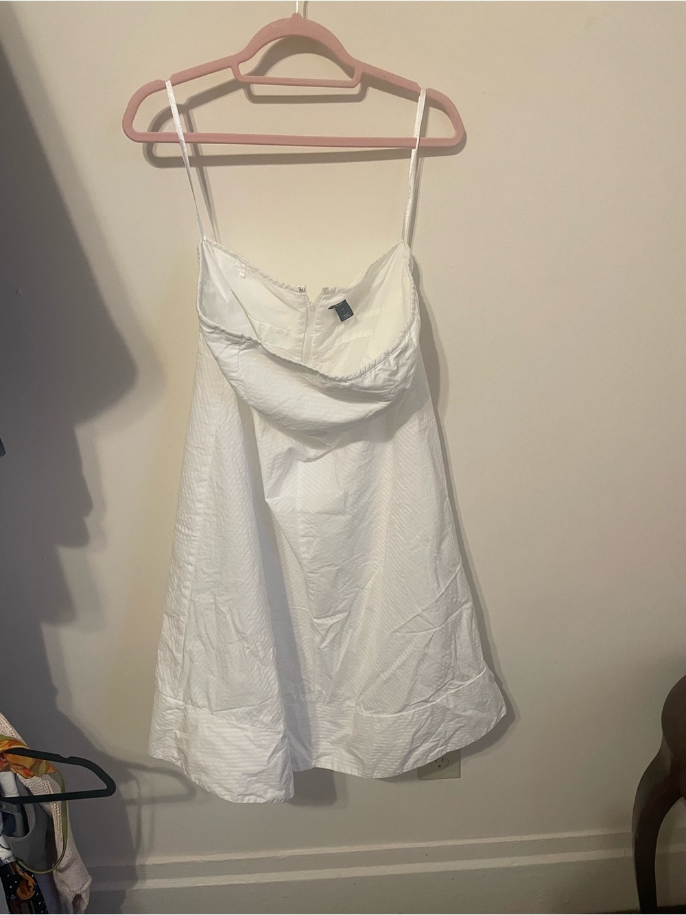 GAP White Spaghetti Strap Mini Dress